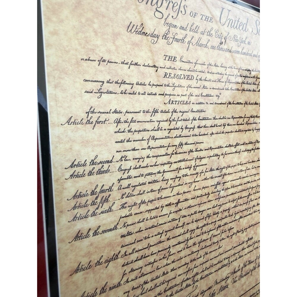American Coin, Treasures Birth Of A Nation Bill Of Rights Frame Said 
